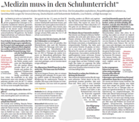 Ein Bild des Zeitungsartikels über Lisa Federle